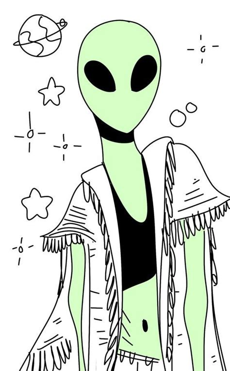 Alien Drawings Space Drawings Art Drawings Alien Aesthetic