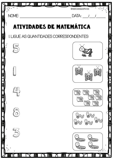 Atividades De Alfabetização Matematica 1 Ano Para Imprimir