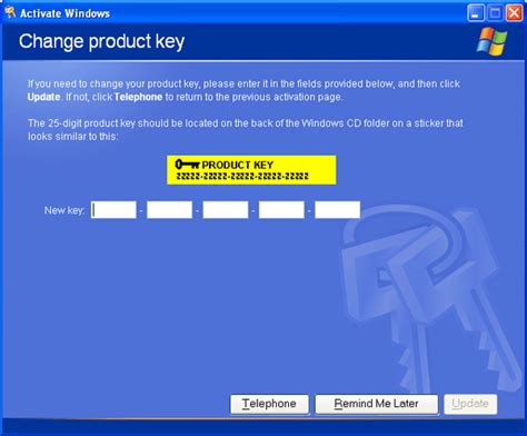 How To Change Windows Xp Product Key After Install Password Recovery
