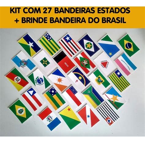 27 Bandeiras Estados Brasileiros Brinde Bandeira Do Brasil R 149