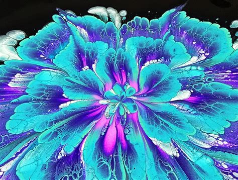 Acrylic Pour Painting Tutorial ~ Reverse Flower Dip
