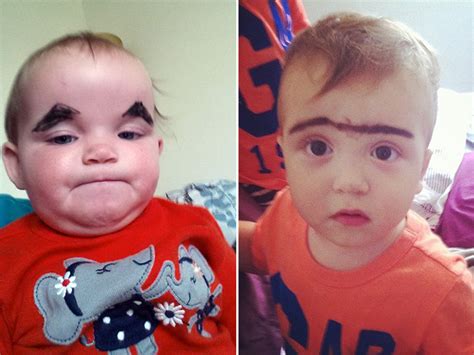 Babies With Eyebrows Drawn On Their Faces Gallery Ebaums World