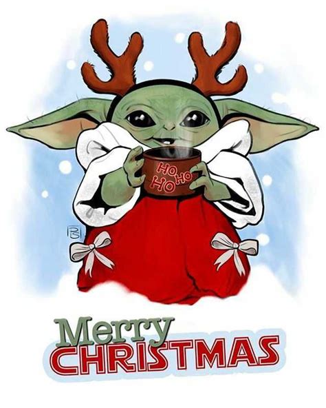 Cute Christmas Wallpaper Of Baby Yoda A Collection Of The Top 79 Baby