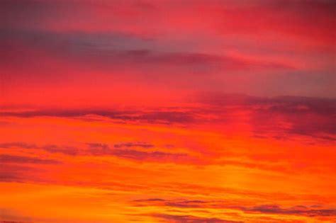 Premium Photo Fiery Orange Sunrise Sky