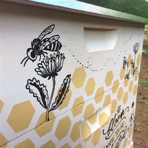 Bee Do Bee Mine Bee Hive Stand Painted Bee Hives Bee Hives Boxes