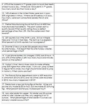 Some of the worksheets for this concept are percent word problems, percent of change date period, percent word problems work 1, handouts on percents 2 percent word, percent proportion word problems, solve each. Percent Word Problems Worksheet 2 - Practice, Assessment ...