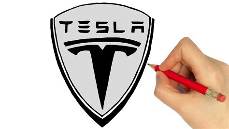How To Draw Tesla Logo Youtube
