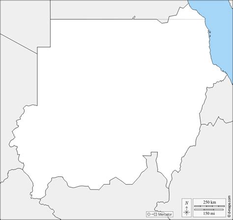 Sudan Free Map Free Blank Map Free Outline Map Free Base Map Boundaries