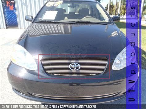 The grille is vulnerable to airborne debris, which can wear the paint and chrome and cause cracks and other damage. Find 2005 2006 2007 2008 Toyota COROLLA UPPER BILLET GRILLE kit replacement upper in Port Richey ...