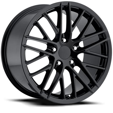 Factory Reproductions Wheels Fr 15 C6 Zr1 Corvette Gloss Black Rim