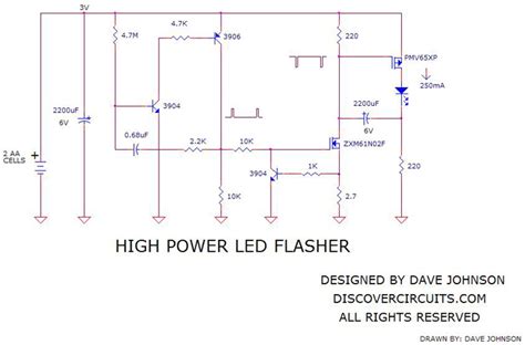 Circuit High Power LED Flasher