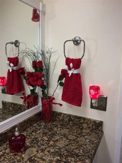 Fabulous Valentine Bathroom Decor Ideas In 2020 Red Bathroom Decor Bathroom Decor Wood Bathroom