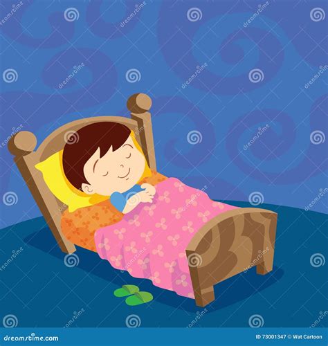 Boy Sleep Sweet Dream Stock Vector Illustration Of Isometry 73001347