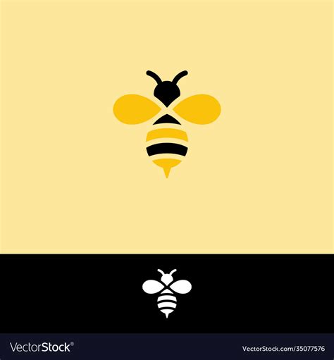 Cute Bee Logo Design Royalty Free Vector Image