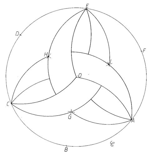 Les Trois Lunes Geometric Pattern Art Geometric Drawing Geometric