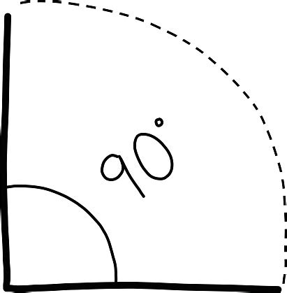 How to draw a right angle 2. Hand Drawn School Themed Elements 90 Degree Angle Diagram ...
