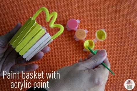 Mini Wooden Easter Basket Kids Craft Hoosier Homemade