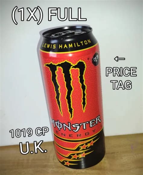 Rare Monster Energy Drink Lh44 Lewis Hamilton Price Tag 1x Full Ca