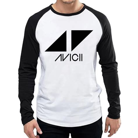 Long Sleeve Avicii T Shirt Fashion Mens White Color Avicii Logo T Shirt