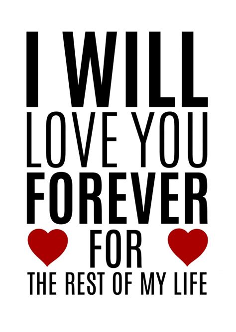 I Will Love You Forever For The Rest Of My Life Love Cards And Quotes 🌹