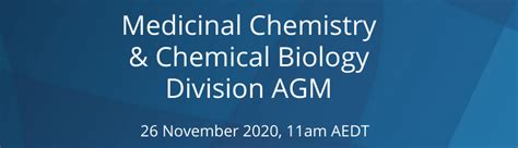 Medicinal Chemistry And Chemical Biology Division Agm 2020