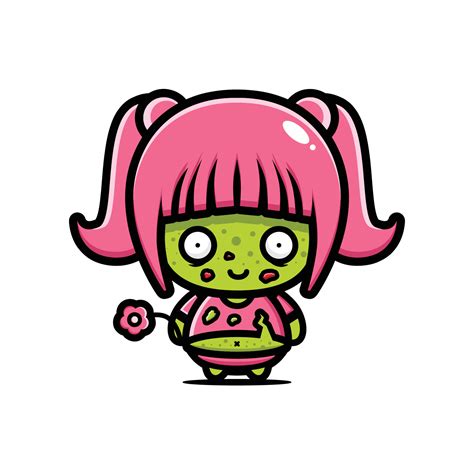 Cute Zombie Mascot Character Design 4217509 Vector Art At Vecteezy