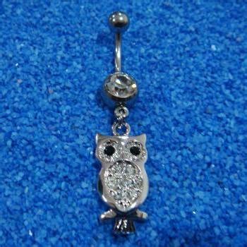 Bling Owl Crystal Gem Belly Button Navel Rings Bar Body Piercing On Luulla