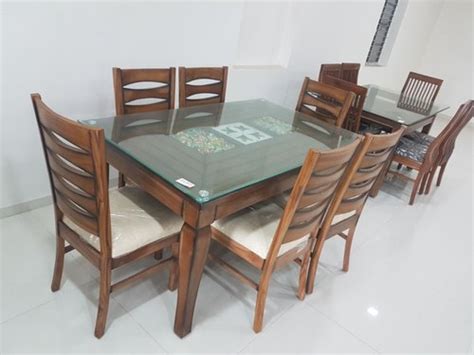 Now watch how i transform a glass table top into wood before your very eyes! Gujju Bazar Brown Glass Top Wooden Dining Table, For Home ...