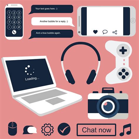 Isolated Technology Related Gadgets For Communication 686981 Vector Art