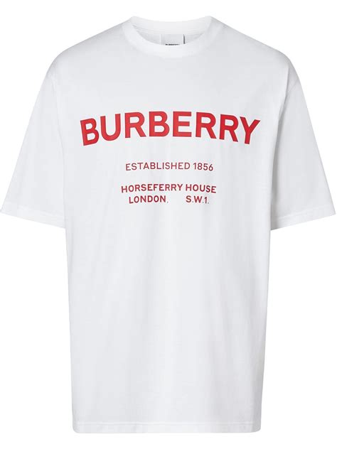 Burberry Horseferry Print Cotton T Shirt In White Modesens Burberry