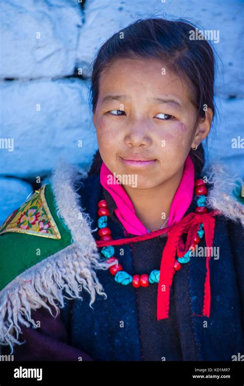Leh India September 20 2017 Unidentified Ladakhi Girl With