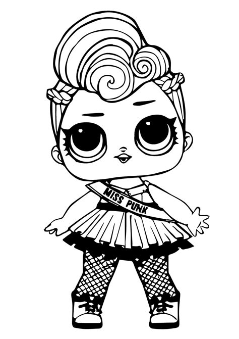 Miss Punk Lol Doll Coloring Page Free Printable Coloring Pages For Kids