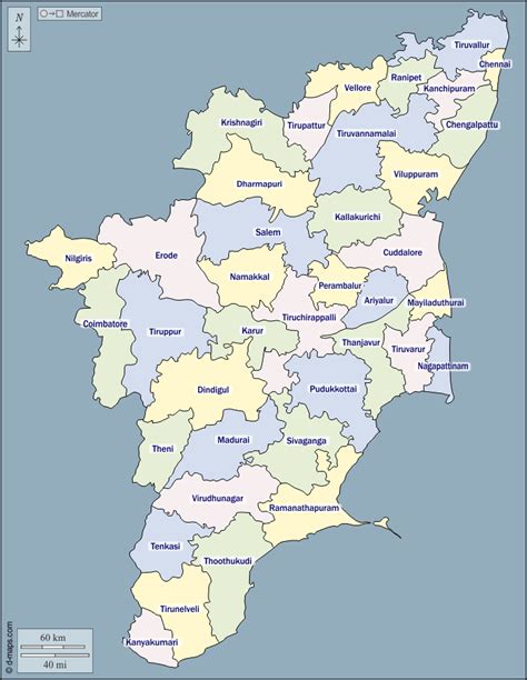 Jeden tag werden tausende neue, hochwertige bilder hinzugefügt. Tamil Nadu free map, free blank map, free outline map, free base map outline, districts, names ...