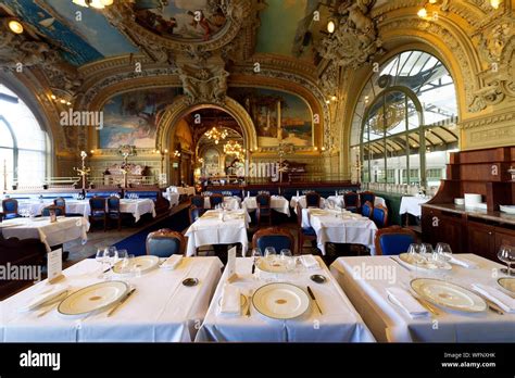 France Gare De Lyon Railway Station Le Train Bleu Restaurant Stock