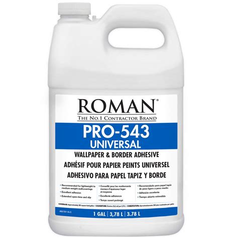 Roman Pro 543 1 Gal F Style Universal Wallpaper Adhesive 209864 The