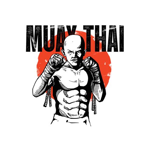 Muay Thai Illustration Vector Art At Vecteezy