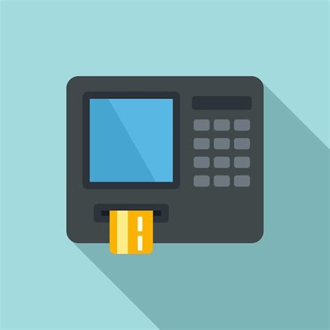 Premium Vector Atm Icon Flat Illustration Of Atm Vector Icon For Web