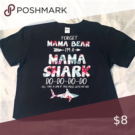 Womens Mama Shark T Shirt🦈