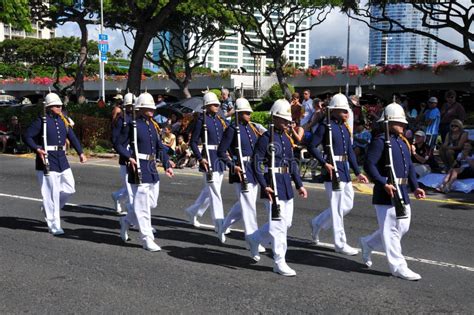 Hawaiian Army Guards Aloha Festivals 2010 Editorial Photography