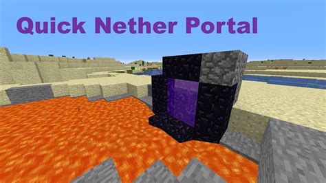 The Dream Portal How To Make Nether Portal Using A Water And Lava