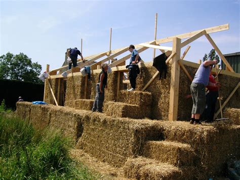 The Straw Bale Cabin During Construction Hard Work But Lots Of Fun