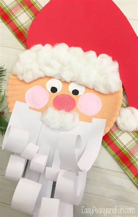 Jolly Santa Paper Plate Craft Easy Peasy And Fun