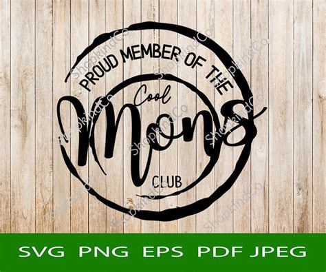 Proud Member Of The Cool Moms Club Svg Sublimation Png Leopard Etsy
