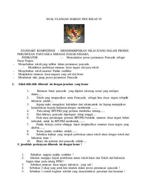 Soal Pkn Kelas 5 Sd Tentang Nilai-nilai Pancasila – Jawabanku.id