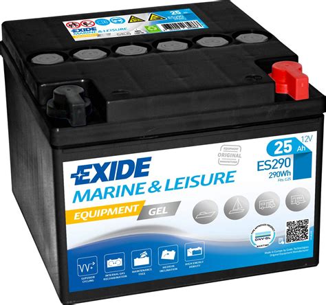 Es290 Exide Equipment Marine Gel Leisure Battery 25ah