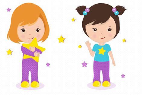 Niamh_reese is one of the millions playing, creating and exploring the endless possibilities of roblox. Sleepover graphics, Little girls clipart set (24362) | Illustrations | Design Bundles