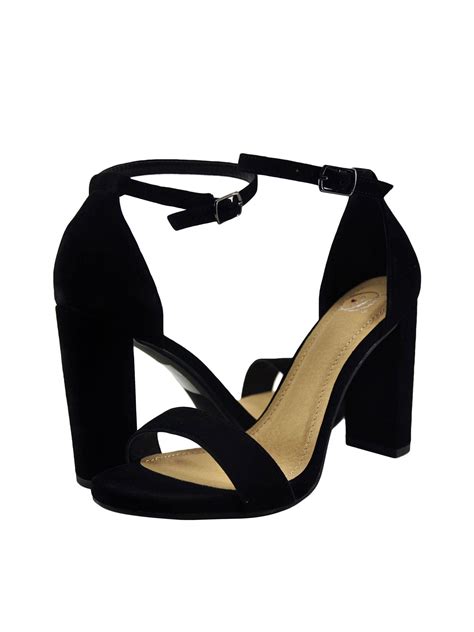 Delicious Shiner Women S Ankle Strap Single Band Open Toe Heels