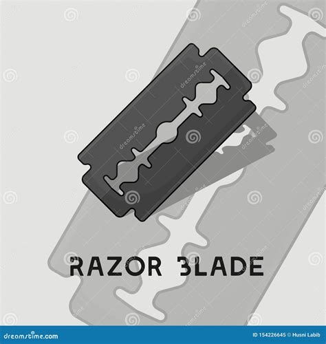 Razor Blade Gillette Vector Cartoon Stock Vector Illustration Of