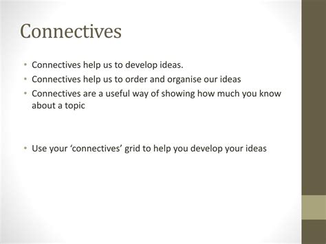 PPT - Connectives PowerPoint Presentation, free download - ID:2803808