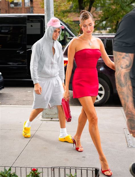 hailey and justin bieber wore two very different outfits to the same event